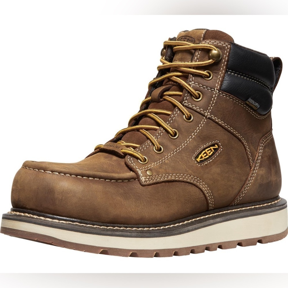 KEEN Men's Cincinnati 6" Composite Toe Waterproof Wedge Work Boots - Picture 3 of 13